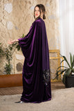 Royal Amethyst Velvet Abaya