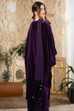 Royal Amethyst Velvet Abaya