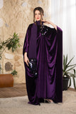 Royal Amethyst Velvet Abaya