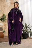 Royal Amethyst Velvet Abaya