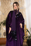Royal Amethyst Velvet Abaya