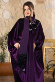 Royal Amethyst Velvet Abaya