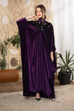 Royal Amethyst Velvet Abaya