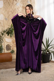 Royal Amethyst Velvet Abaya