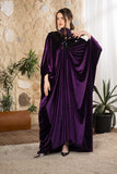 Royal Amethyst Velvet Abaya