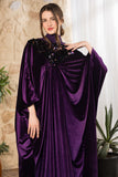Royal Amethyst Velvet Abaya