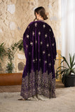 Royal Heritage Embroidered Velvet Abaya
