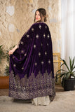 Royal Heritage Embroidered Velvet Abaya