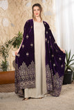 Royal Heritage Embroidered Velvet Abaya