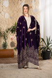Royal Heritage Embroidered Velvet Abaya