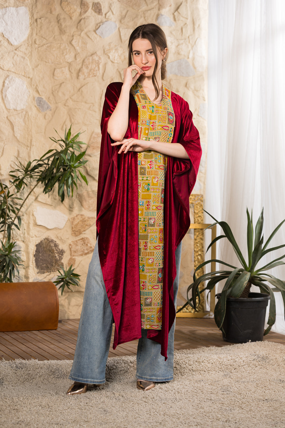 Ruby Heritage Velvet Cape