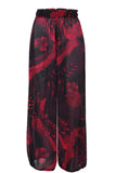 Scarlet Bloom Chiffon Pants