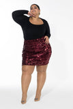 Scarlet Mini Spark Skirt - Burgundy