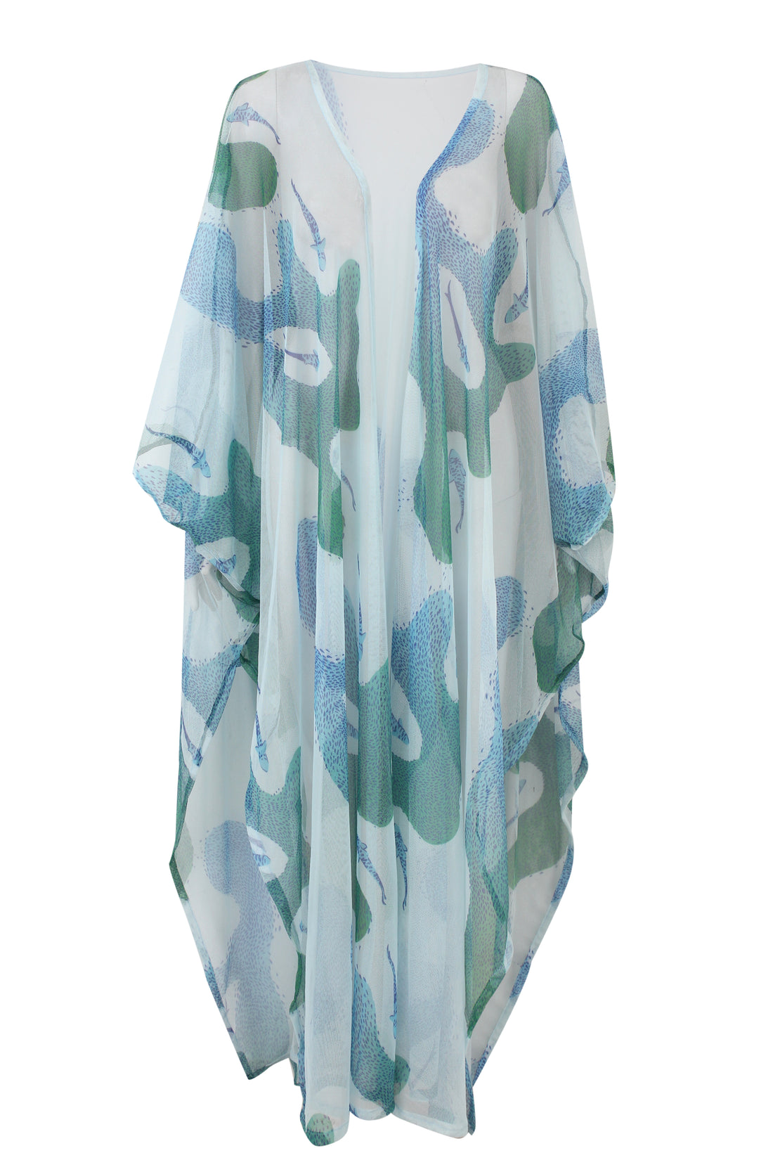 Sea Mist Tulle Kimono