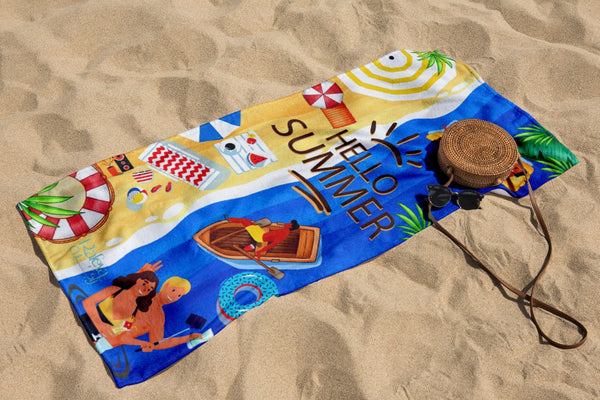 Seaside Snapshots Beach Towel