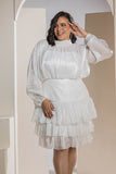 Shimmer Pleated Tier - White