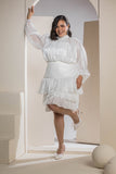Shimmer Pleated Tier - White