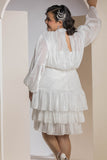 Shimmer Pleated Tier - White