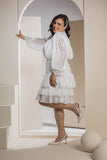 Shimmer Pleated Tier - White