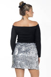 Silver Mini Radiance Skirt - Silver