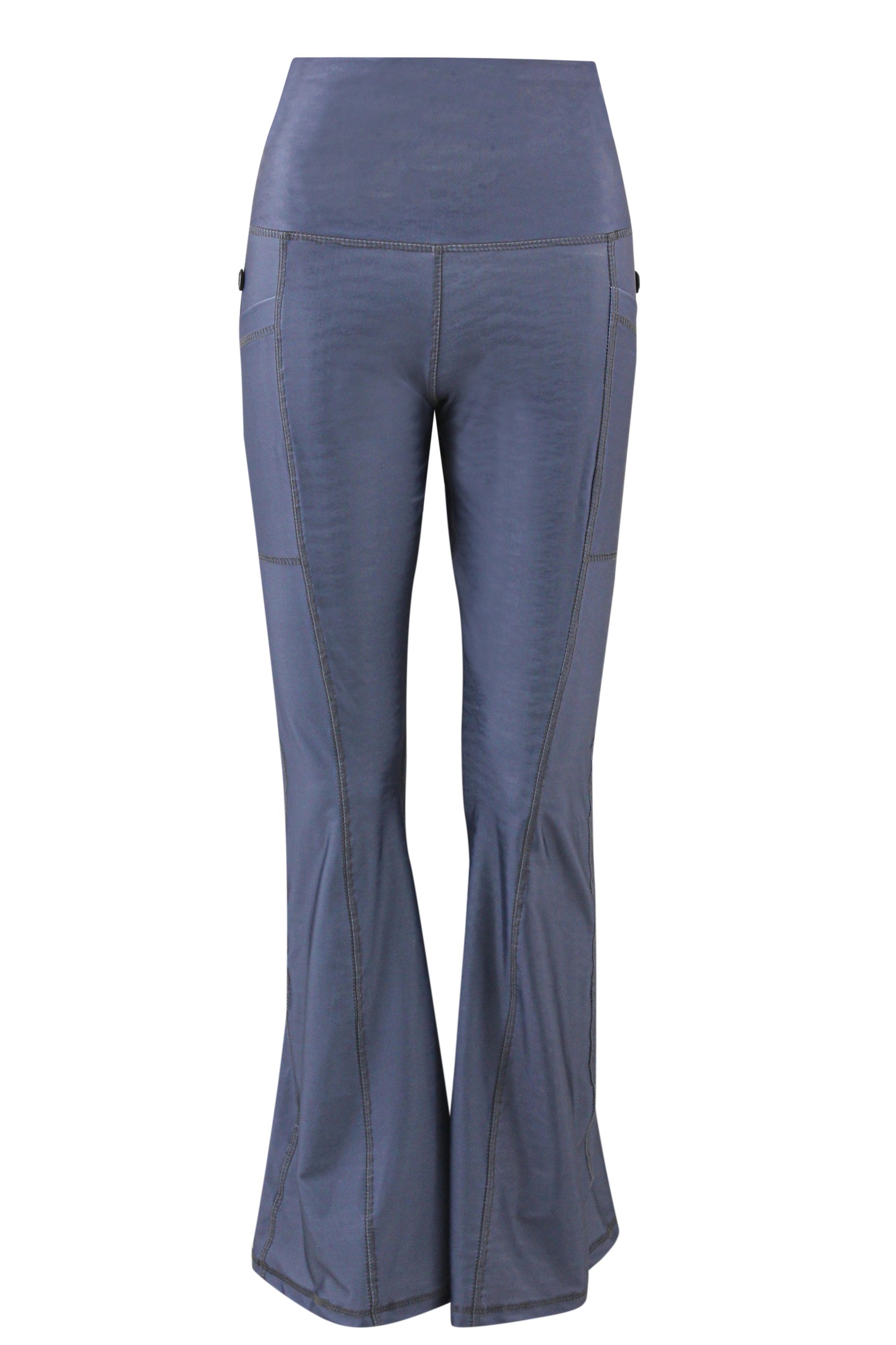 Stone Grey Wide-Leg Pants