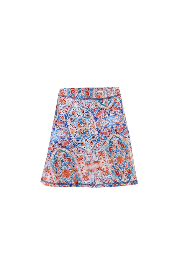 Sunset Paisley Aline Skirt