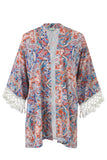Sunset Paisley Crepe Kimono