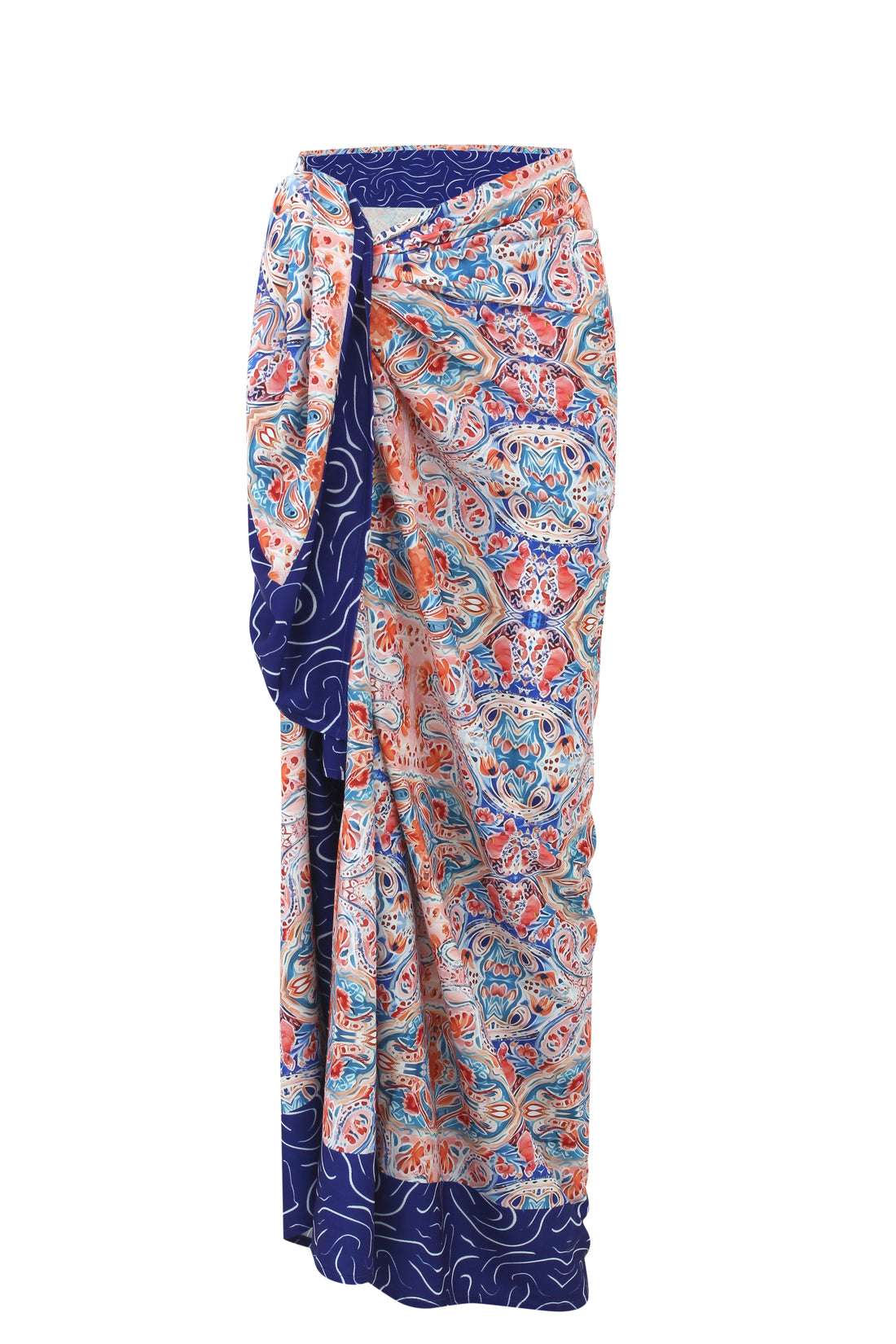 Sunset Paisley Crepe Sarong
