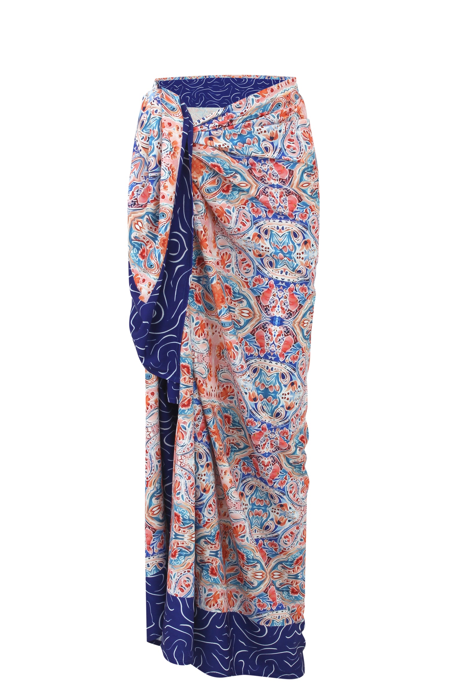 Sunset Paisley Crepe Sarong