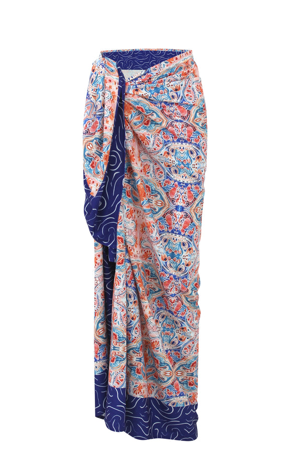Sunset Paisley Crepe Sarong