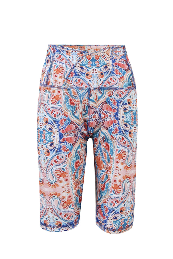 Sunset Paisley High-Waist Short