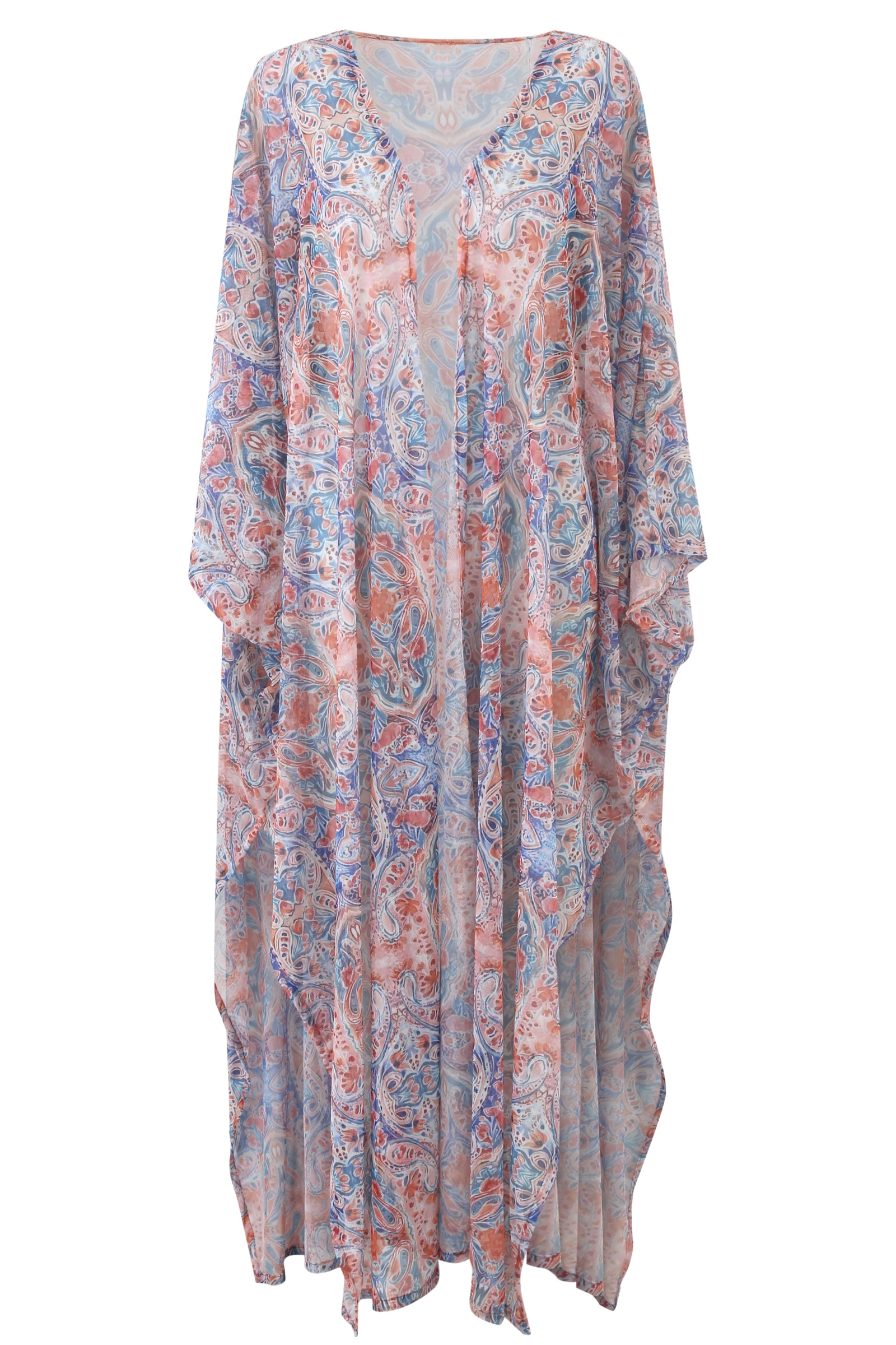 Sunset Paisley Tulle Kimono