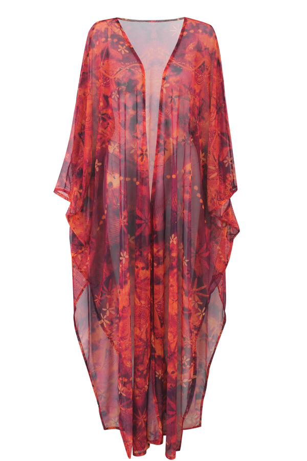 Sunset Tulle Kimono