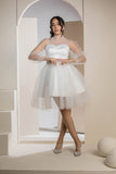 Sweetheart Mini Tulle Dress - White