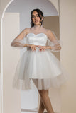 Sweetheart Mini Tulle Dress - White