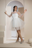 Sweetheart Mini Tulle Dress - White