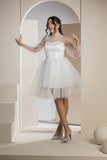 Sweetheart Mini Tulle Dress - White