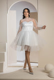 Sweetheart Mini Tulle Dress - White