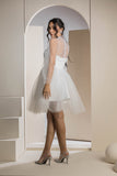 Sweetheart Mini Tulle Dress - White