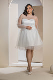 Sweetheart Tulle Dress - White