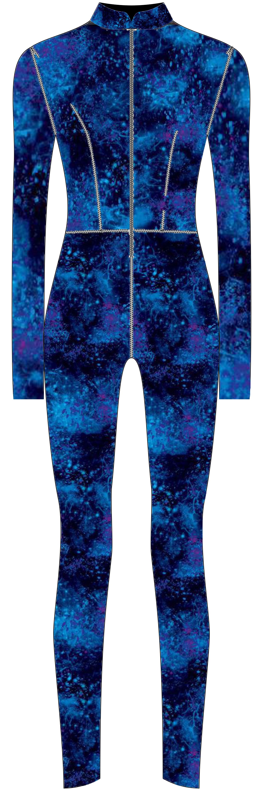 Galaxy Burkini set with cover up - Blue