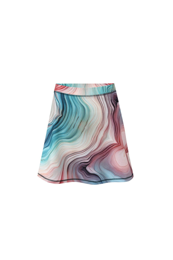 Teal Marble Aline Skirt