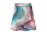 Teal Marble Aline Skirt