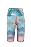 Teal Marble High-Waist Short