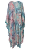 Teal Marble Tulle Kimono