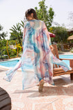 Teal Marble Tulle Kimono