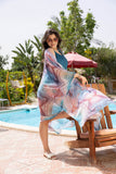 Teal Marble Tulle Kimono