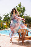 Teal Marble Tulle Kimono