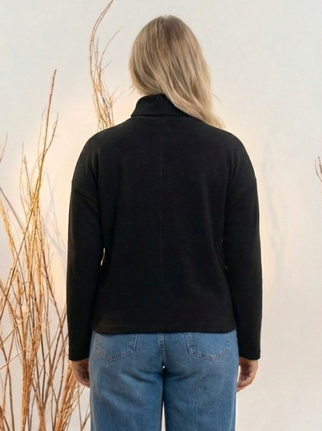 The Black Basic Wool Pullover