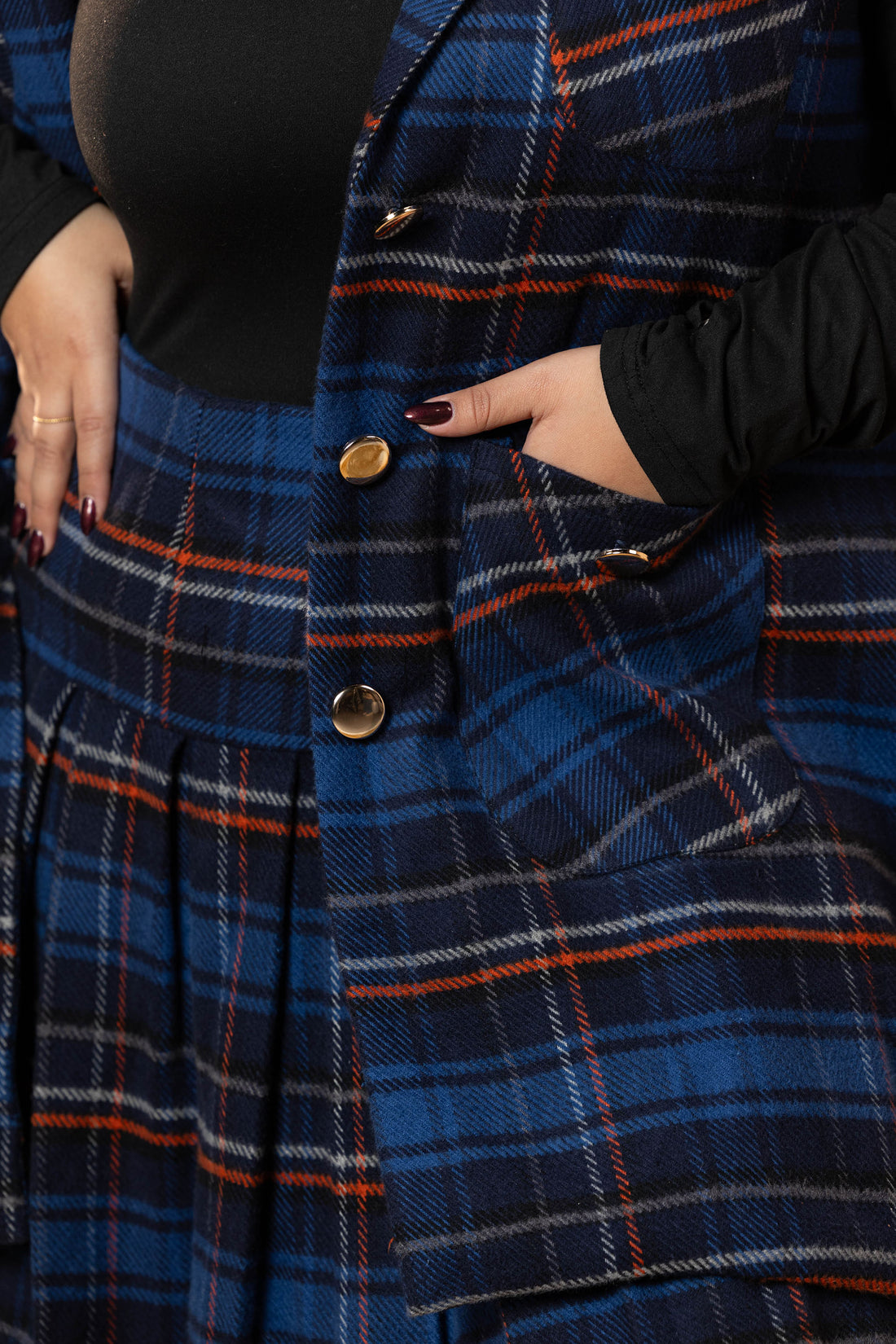 The Blue Winter Plaid Set
